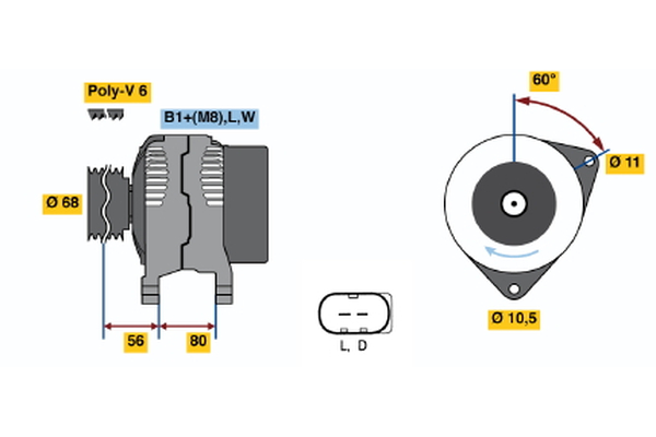 Bosch Alternator/Dynamo 0 124 320 002