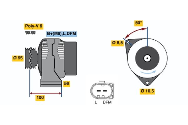 Bosch Alternator/Dynamo 0 124 325 006