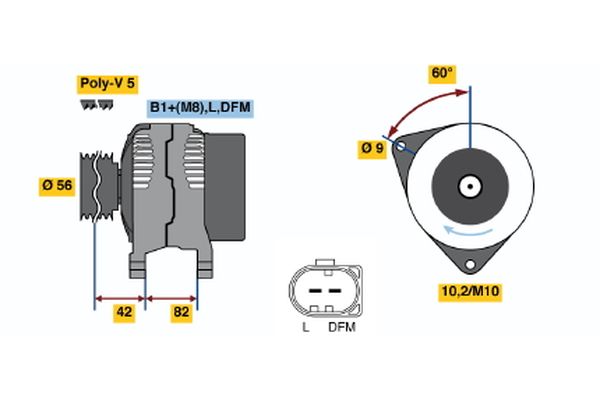 Bosch Alternator/Dynamo 0 124 325 017