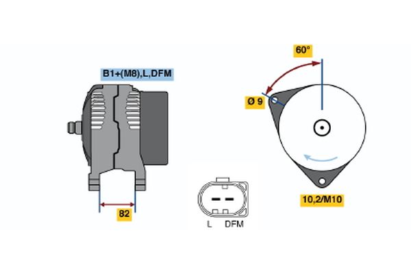 Bosch Alternator/Dynamo 0 124 325 036