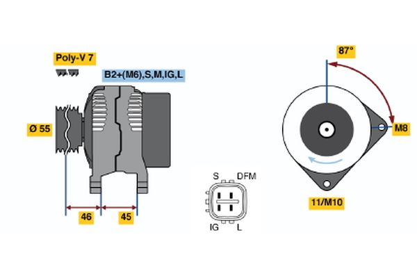 Bosch Alternator/Dynamo 0 124 325 085