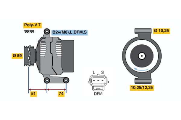 Bosch Alternator/Dynamo 0 124 325 100