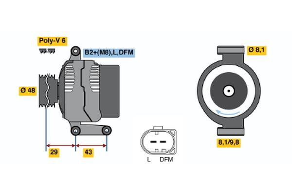 Bosch Alternator/Dynamo 0 124 325 157