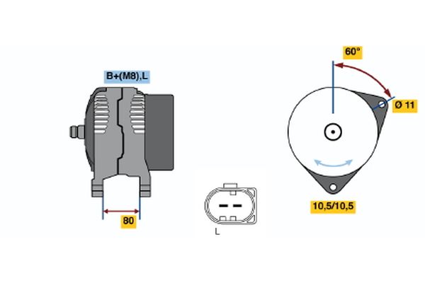 Bosch Alternator/Dynamo 0 124 325 122