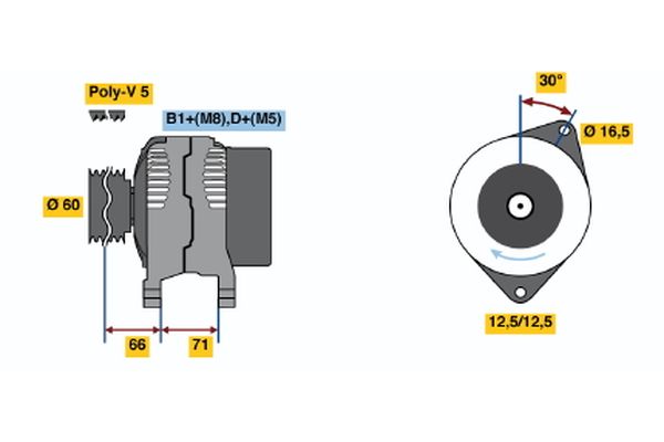 Bosch Alternator/Dynamo 0 124 325 145