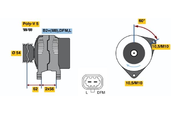 Bosch Alternator/Dynamo 0 124 325 171