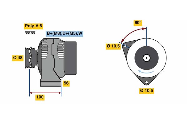 Bosch Alternator/Dynamo 0 124 325 226