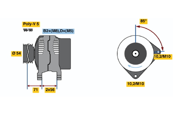 Bosch Alternator/Dynamo 0 124 425 005