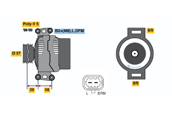 Bosch Alternator/Dynamo 0 124 425 053