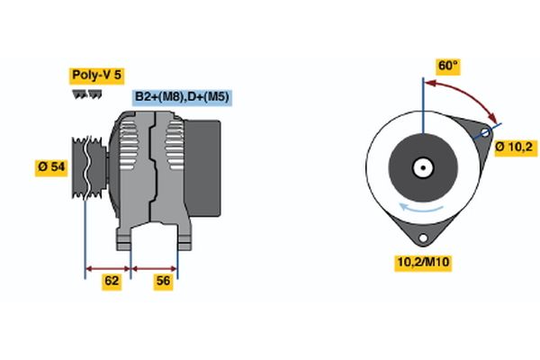 Bosch Alternator/Dynamo 0 124 425 024