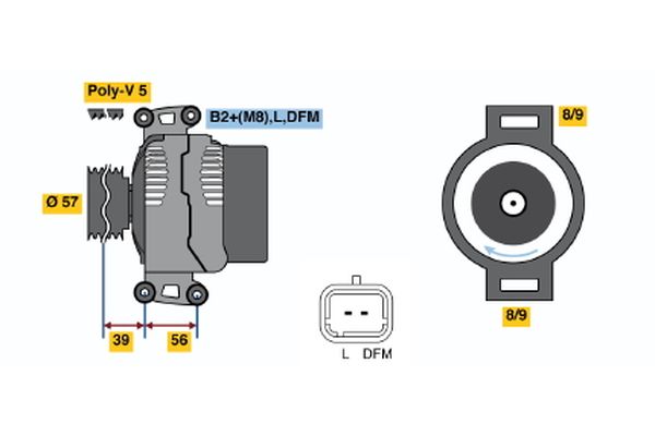 Bosch Alternator/Dynamo 0 124 425 026