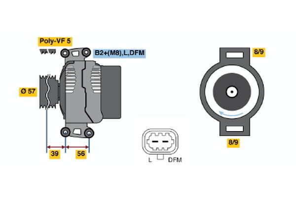 Bosch Alternator/Dynamo 0 124 425 040