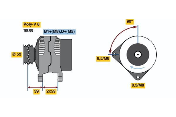 Bosch Alternator/Dynamo 0 124 515 087