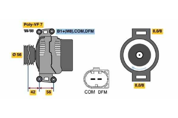 Bosch Alternator/Dynamo 0 124 515 088