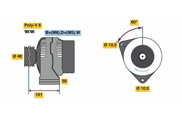Bosch Alternator/Dynamo 0 124 515 190