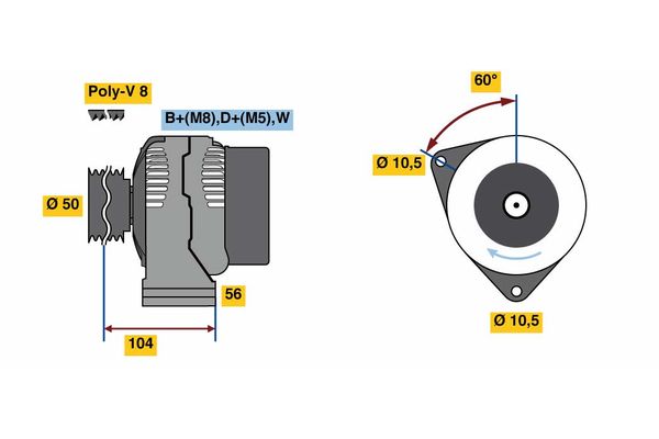Bosch Alternator/Dynamo 0 124 515 191