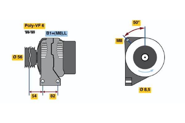 Bosch Alternator/Dynamo 0 124 525 029