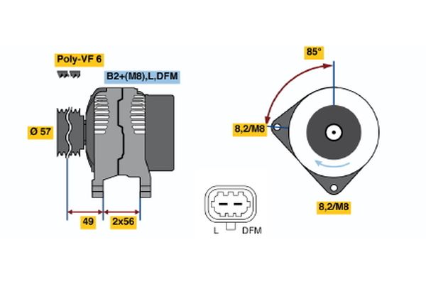 Bosch Alternator/Dynamo 0 124 525 097