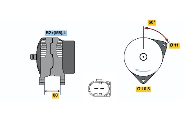 Bosch Alternator/Dynamo 0 124 525 125