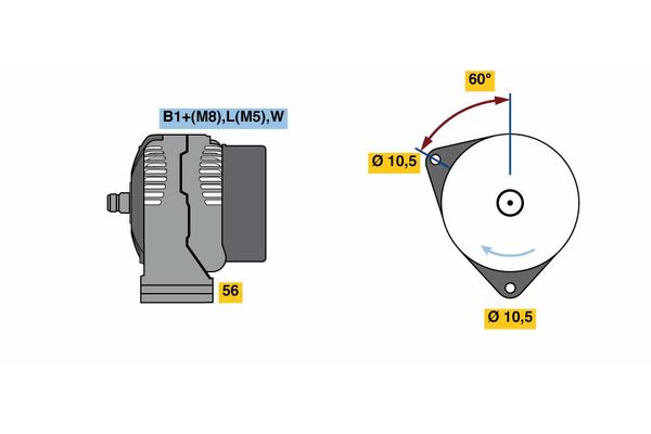 Bosch Alternator/Dynamo 0 124 525 147