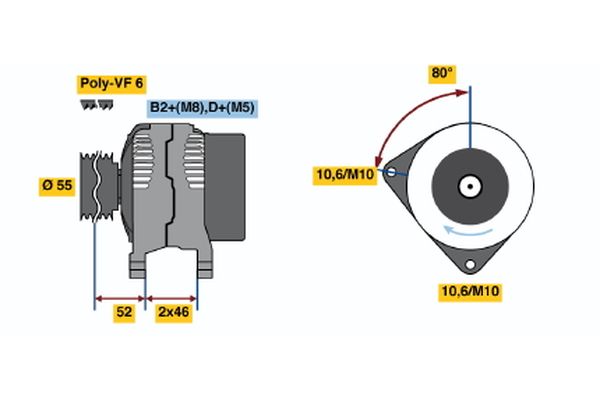 Bosch Alternator/Dynamo 0 124 615 027