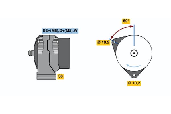 Bosch Alternator/Dynamo 0 124 615 041