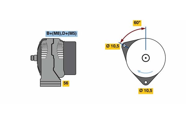 Bosch Alternator/Dynamo 0 124 615 053