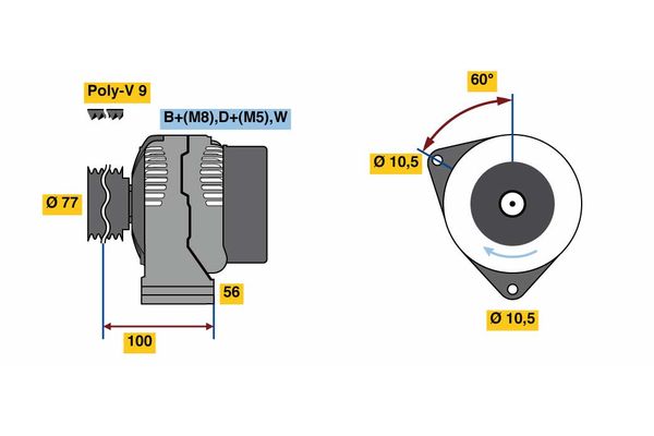 Bosch Alternator/Dynamo 0 124 615 057