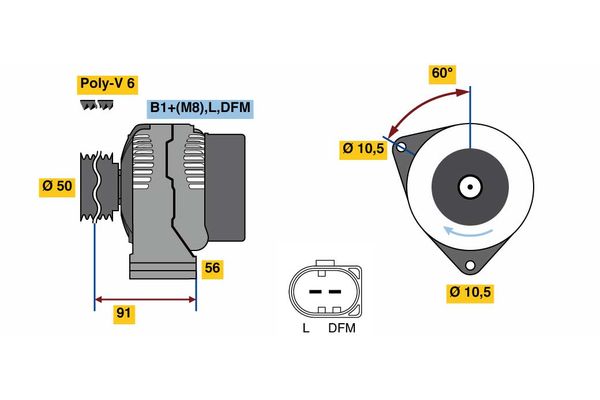 Bosch Alternator/Dynamo 0 124 625 032