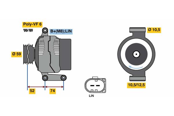 Alternator/Dynamo Bosch 0 125 711 058