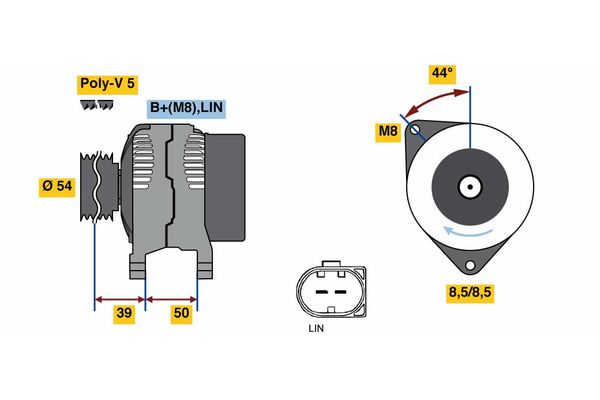 Bosch Alternator/Dynamo 0 125 711 054