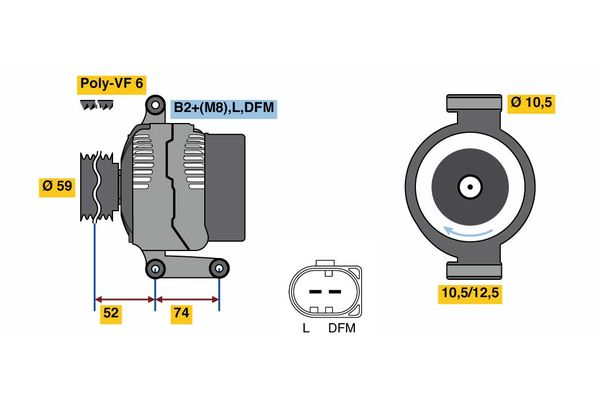 Bosch Alternator/Dynamo 0 125 711 059