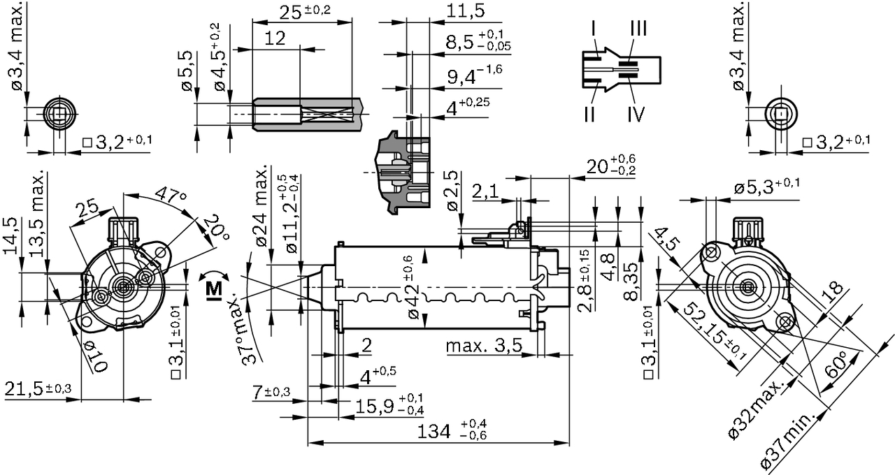 Bosch Stelmotor koplamp lichthoogte 0 130 002 530