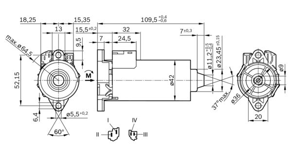 Bosch Stelmotor koplamp lichthoogte 0 130 002 632