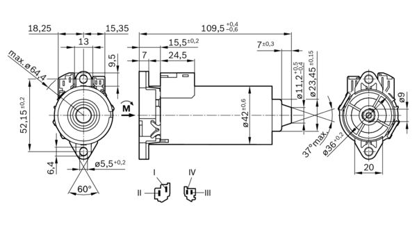 Bosch Stelmotor koplamp lichthoogte 0 130 002 633