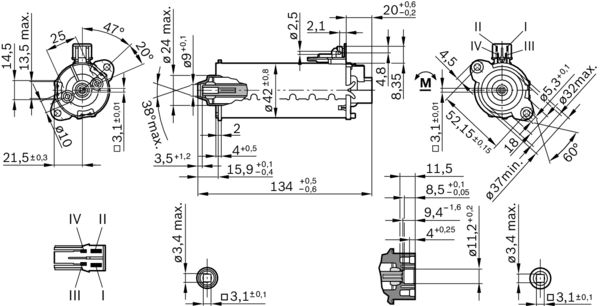 Bosch Stelmotor koplamp lichthoogte 0 130 002 672