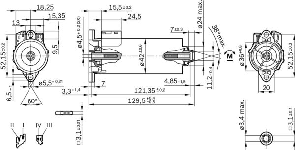 Bosch Motor voor stoelverstelling 0 130 002 613