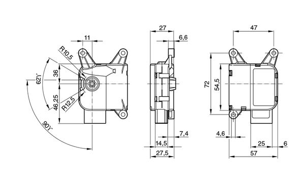 Bosch Stelmotor koplamp lichthoogte 0 132 801 346