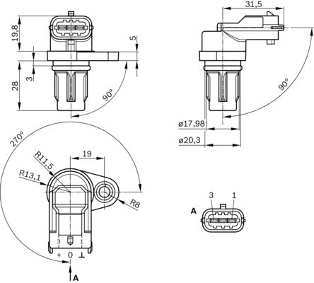 Bosch Nokkenas positiesensor 0 232 103 097