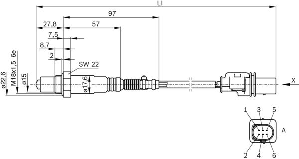 Bosch Lambda-sonde 0 258 017 025