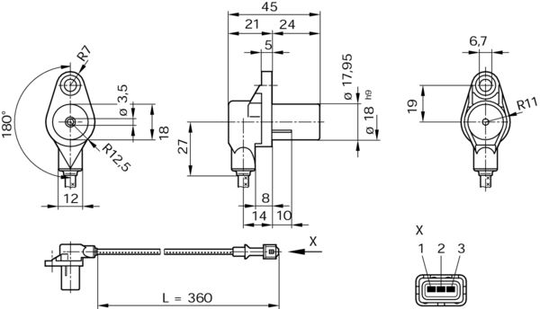 Bosch Krukas positiesensor 0 261 210 104