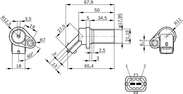 Bosch Krukas positiesensor 0 261 210 151