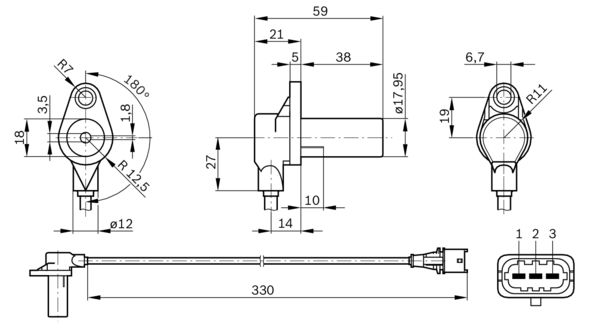 Bosch Krukas positiesensor 0 261 210 248