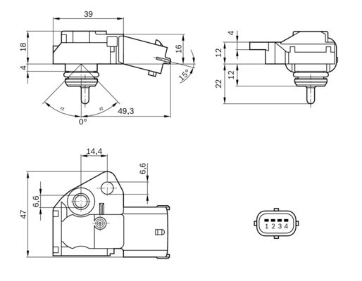 Bosch MAP sensor 0 261 230 109