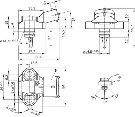 Bosch Brandstofdruk sensor 0 261 230 145