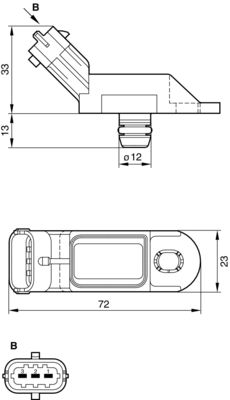 Bosch MAP sensor 0 261 230 216