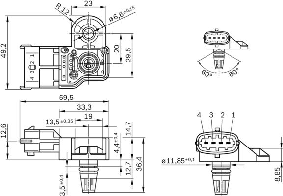 Bosch Vuldruk sensor 0 261 230 280