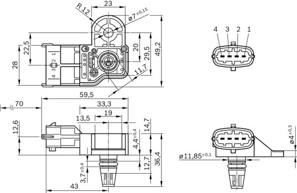 Bosch Vuldruk sensor 0 261 230 302