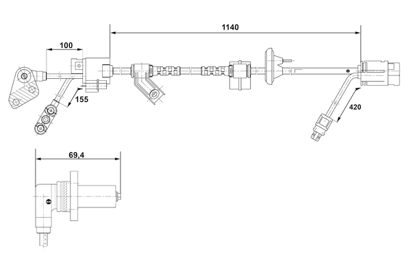 Bosch ABS sensor 0 265 001 296