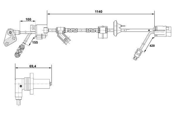 Bosch ABS sensor 0 265 001 296